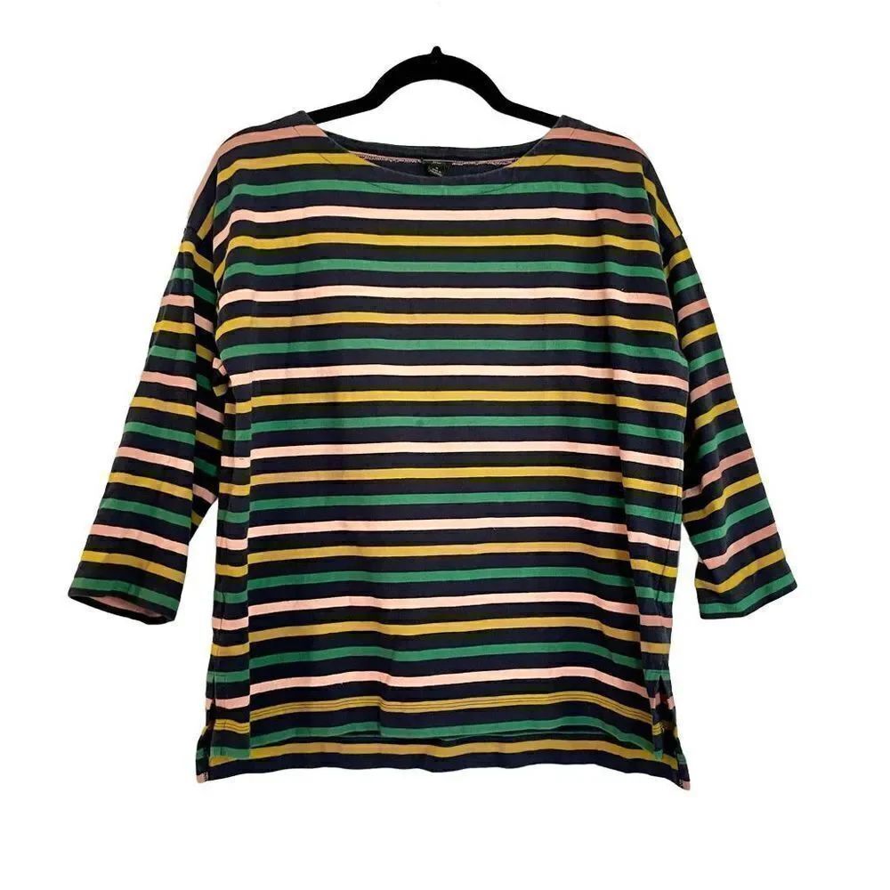 J.crew colorful striped top size small